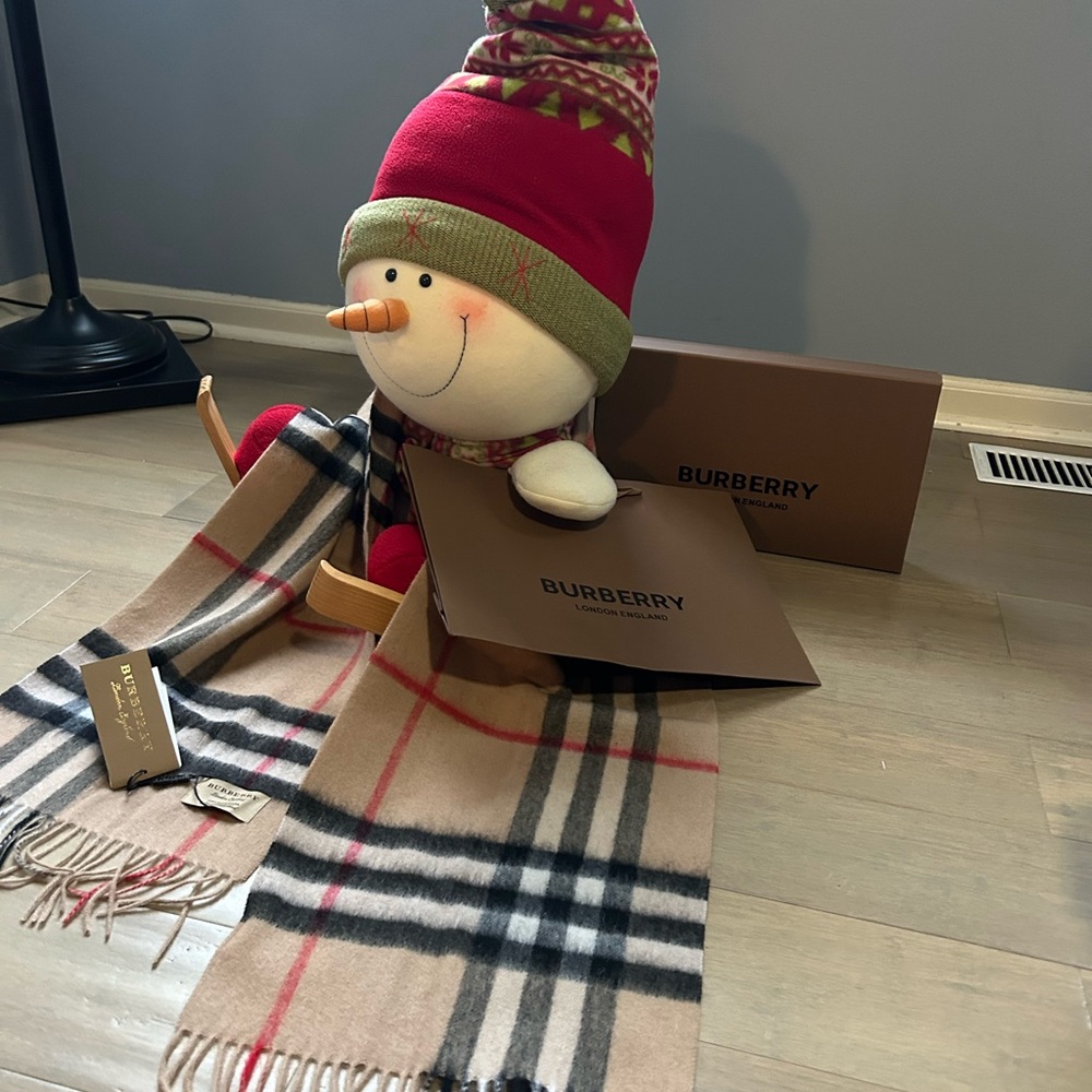 Burberry Brown/Multi Color Check Scarf - Picture 2 of 2